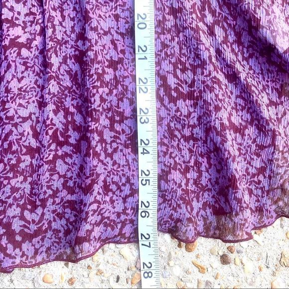 Cabi 823 Silk Purple Sonnet Sheer Floral Blouse Size M - Picture 4 of 9